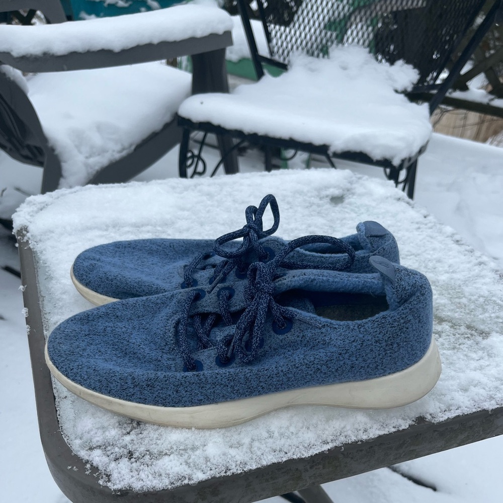 Allbirds Mens Wool Runner Blue Marled Lace‎ Low 8